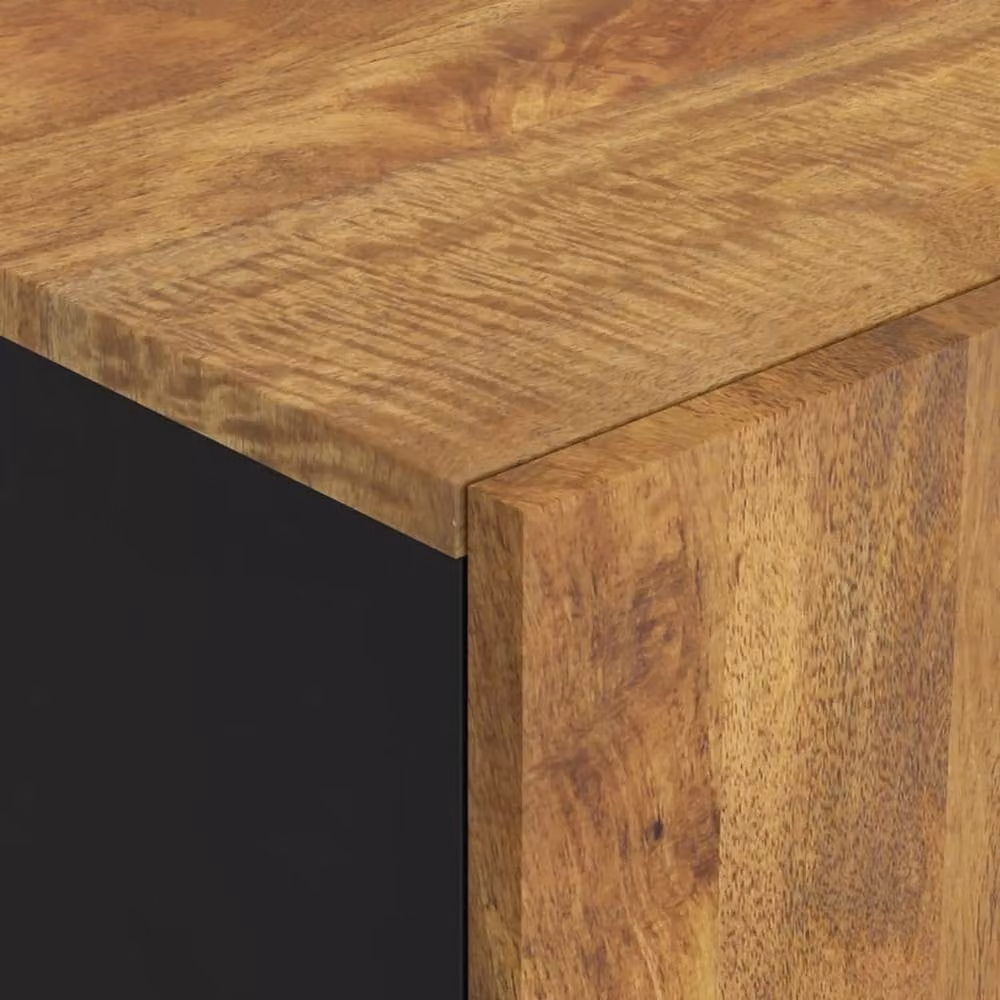 Berkfield Home Industrial Highboard with Drawer in Brown Solid Mango Wood and Iron, W/D/H: 60 x 33 x 100 cm – 5