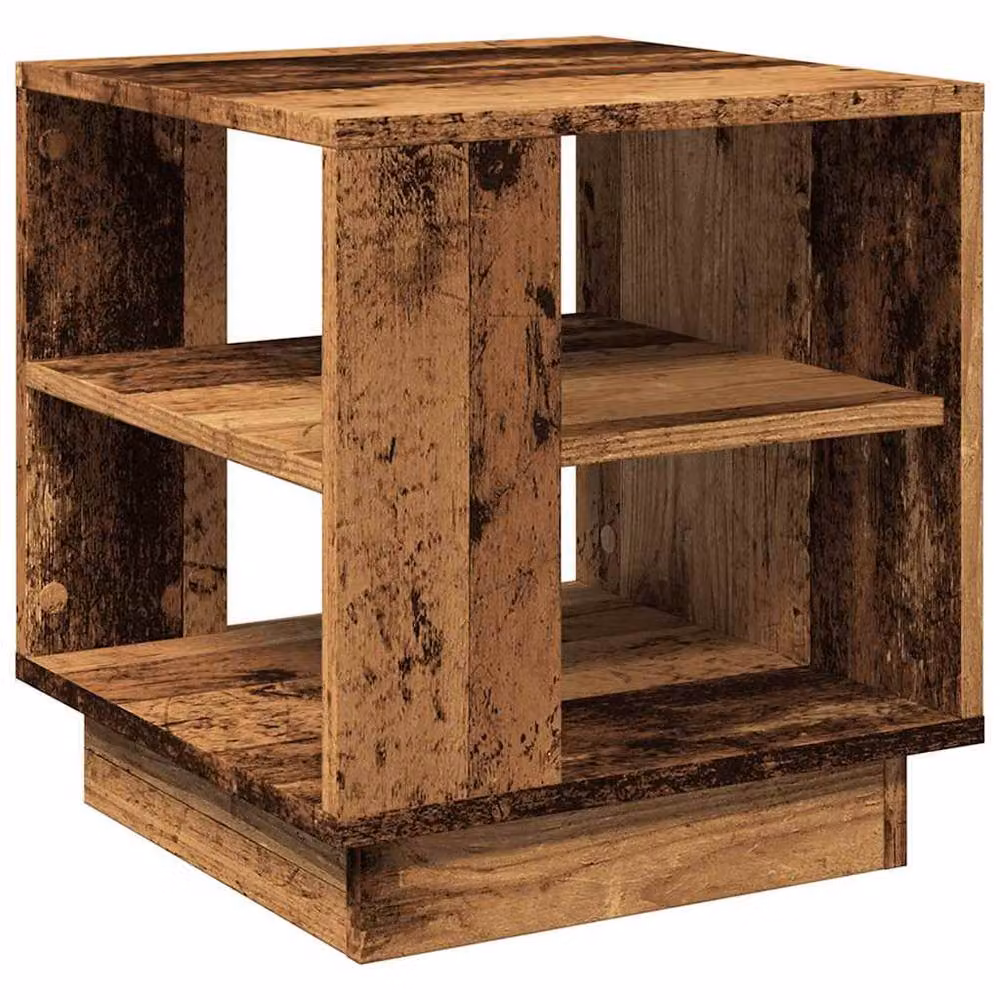 Berkfield Home Old Wood Coffee Table in Brown, W/D/H: 40 x 40 x 43 cm – 5
