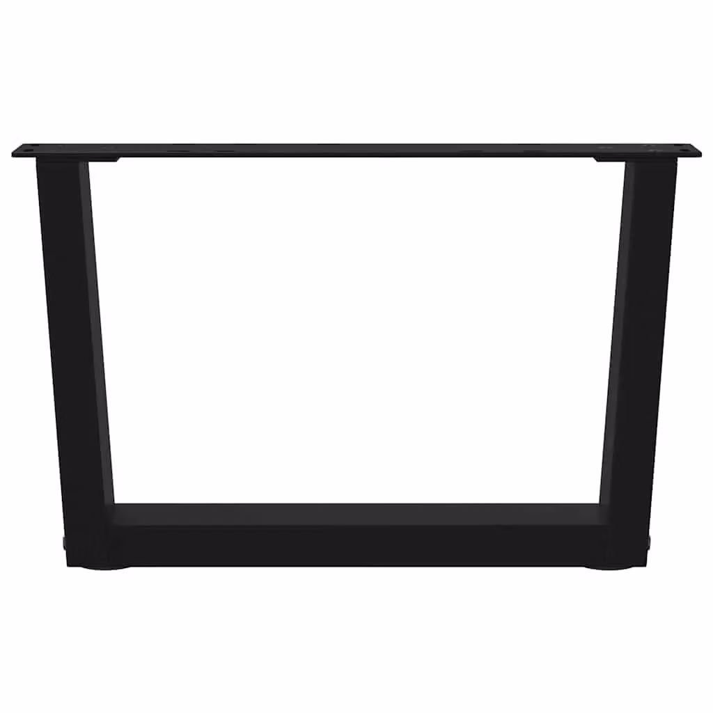 Berkfield Home V-Shape Dining Table Legs, 2 Pieces, Black Steel, H 50 cm x W 30-31.3 cm – 4
