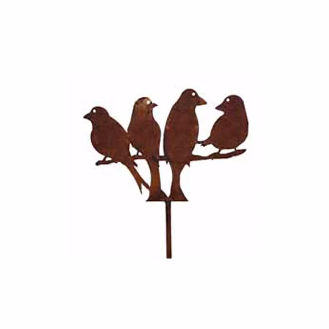 Poppyforge Love Doves Steel Plant Border Supports, Pack of 2, Brown, Height: 170 cm – 2