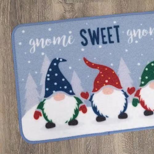 Samuel ALEXANDER Gnome Sweet Gnome Christmas Fabric Doormat, Multicolour, W: 60 cm, D: 40 cm – 2