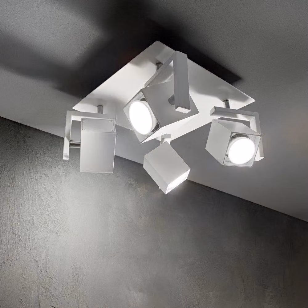 Netlighting Mouse Adjustable 4 Light Modern Square Ceiling Light in White – 2