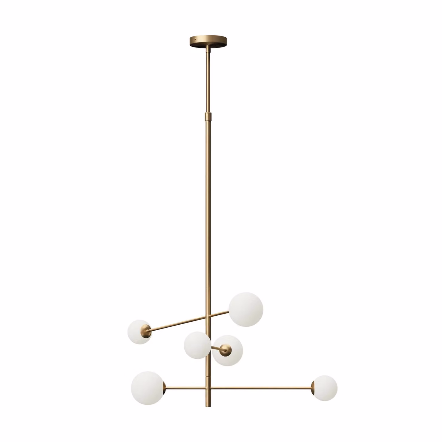 Dome Deco AMICI Gold/Brass and White Metal Dome Pendant Light