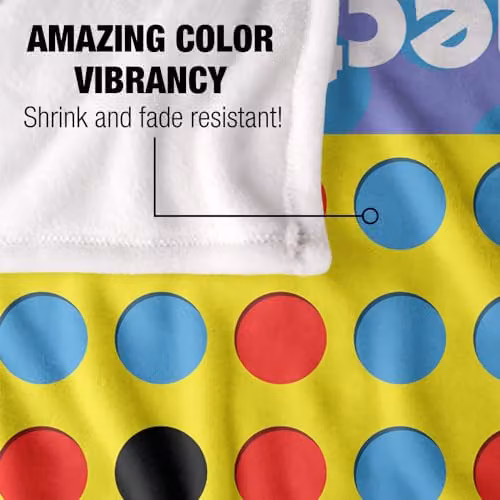Hasbro Connect Four Super Soft Fleece Throw Blanket, Multicolour, W: 152 cm, D: 127 cm – 3