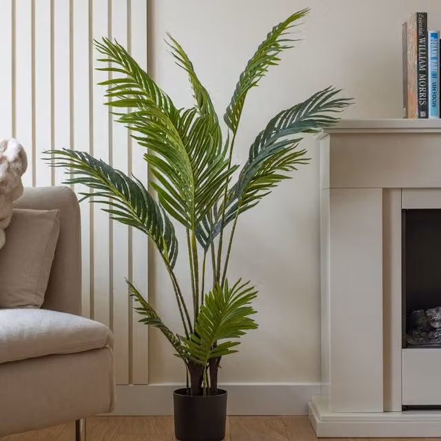 Scottish Everlastings Ltd Real Touch Pearl Palm Tree, Green, Height: 125 cm – 1