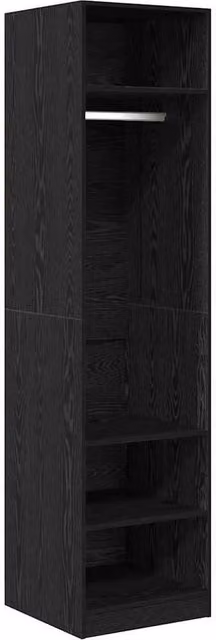 Berkfield Home Modern Black Oak Wardrobe with Internal Shelves, W/D/H: 50 x 50 x 200 cm