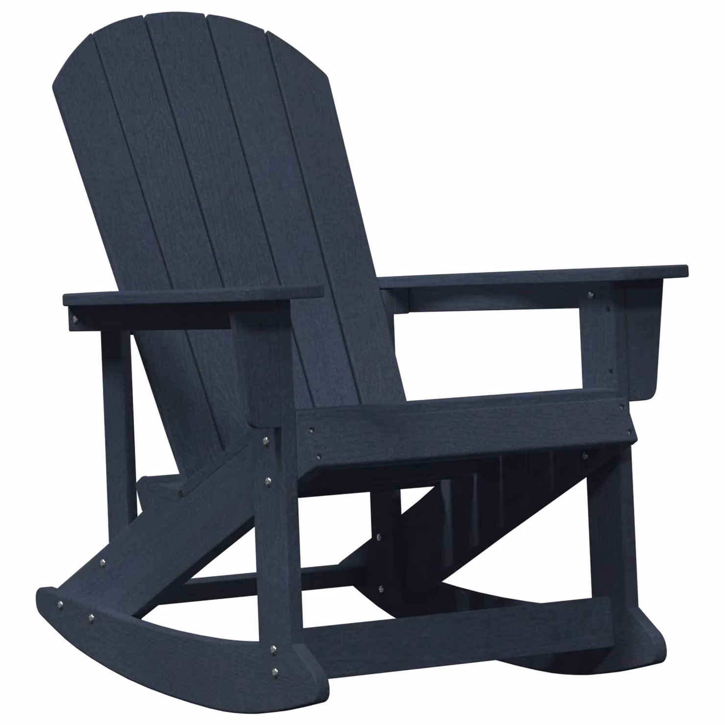Berkfield Home Adirondack Rocking Chair in Navy Blue, W/D/H: 73.5 x 92 x 90 cm – 2