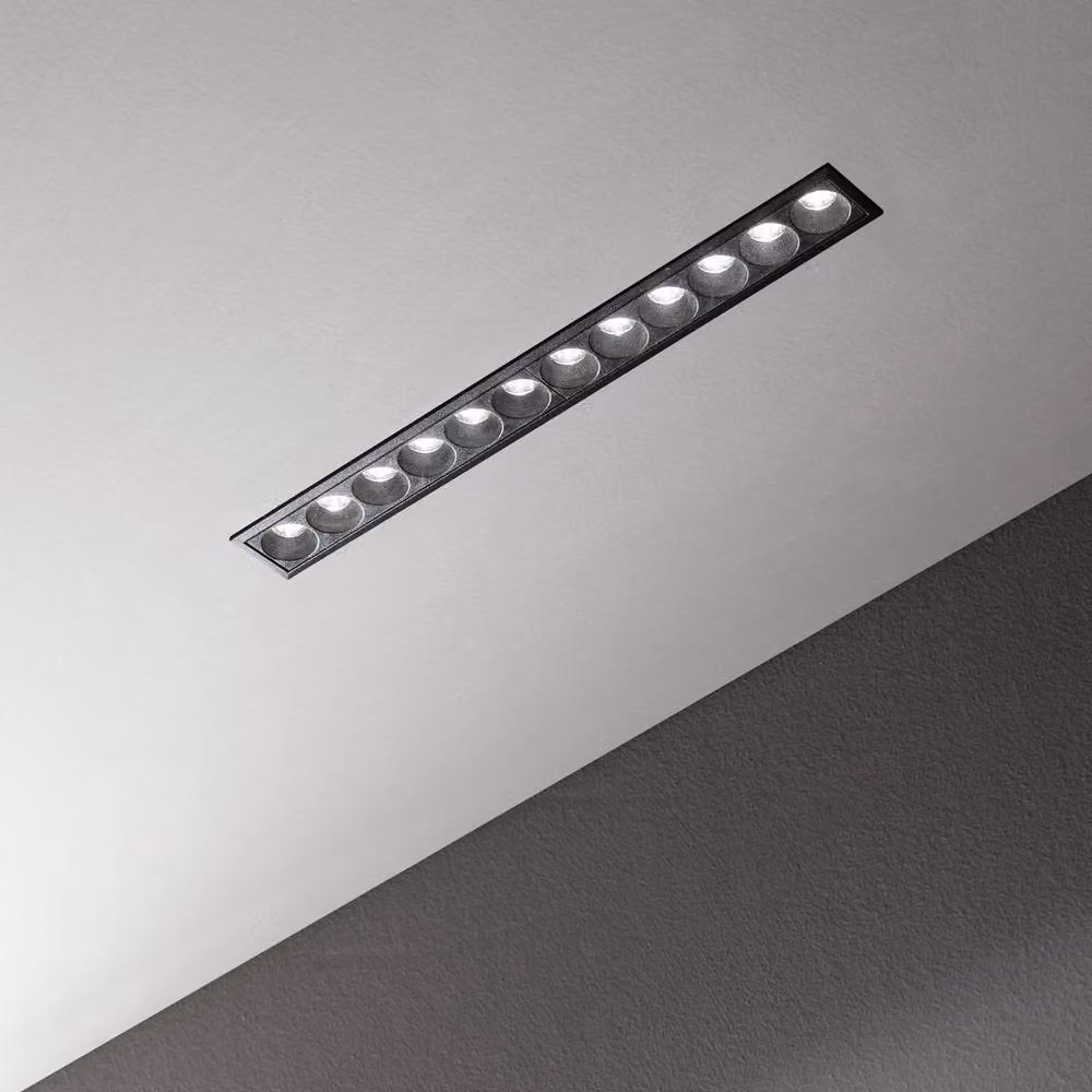 Netlighting Lika 20W 12x LED Recessed Downlight in Black, 3000K Warm White – 2