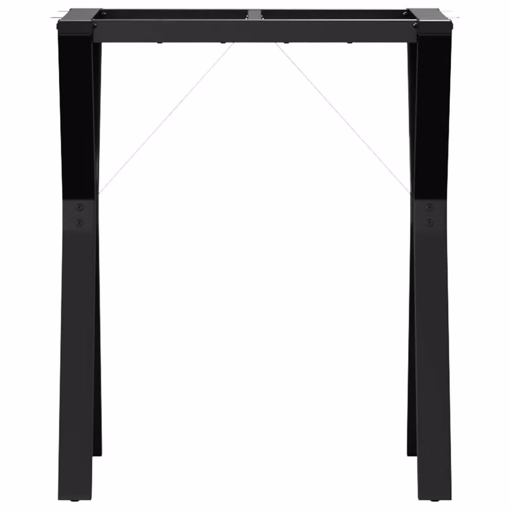 Berkfield Home Y-Frame Dining Table Legs in Black Matt Steel, W/D/H: 60 x 40 x 73 cm – 2