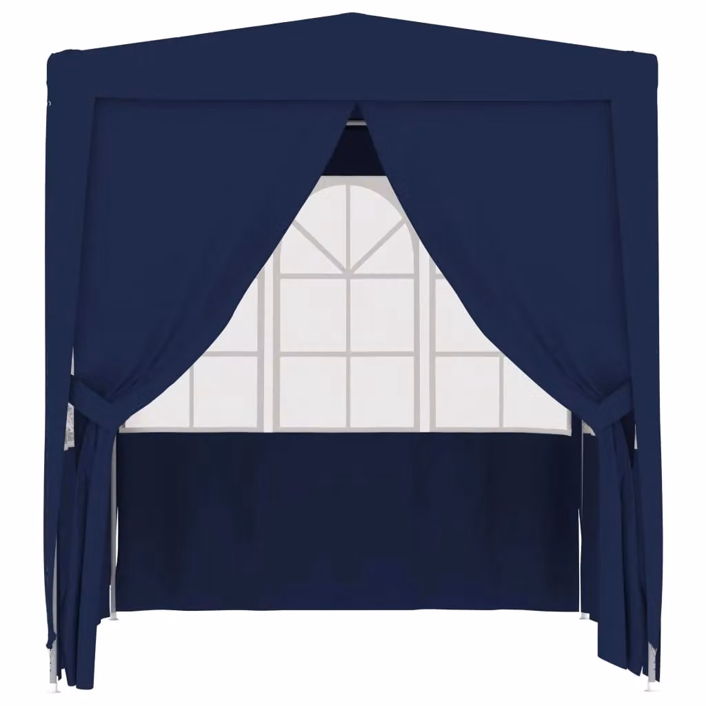 Berkfield Home Professional Party Tent with Side Walls and Windows, Blue, W: 2 m x D: 2 m – 2