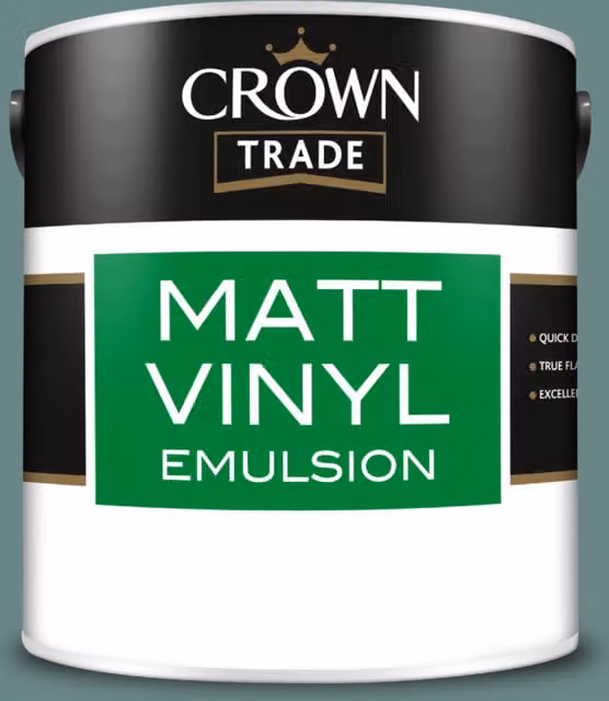 Crown Trade Botany Bay Matt Vinyl Water Based Dispersion Paint, Multicolour, 2.5l