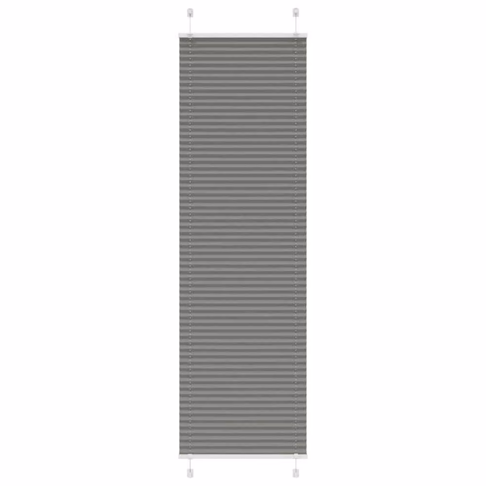 Berkfield Home Single Pleat Fabric Blind in Anthracite Grey, W: 64.4 cm, H: 200 cm – 2