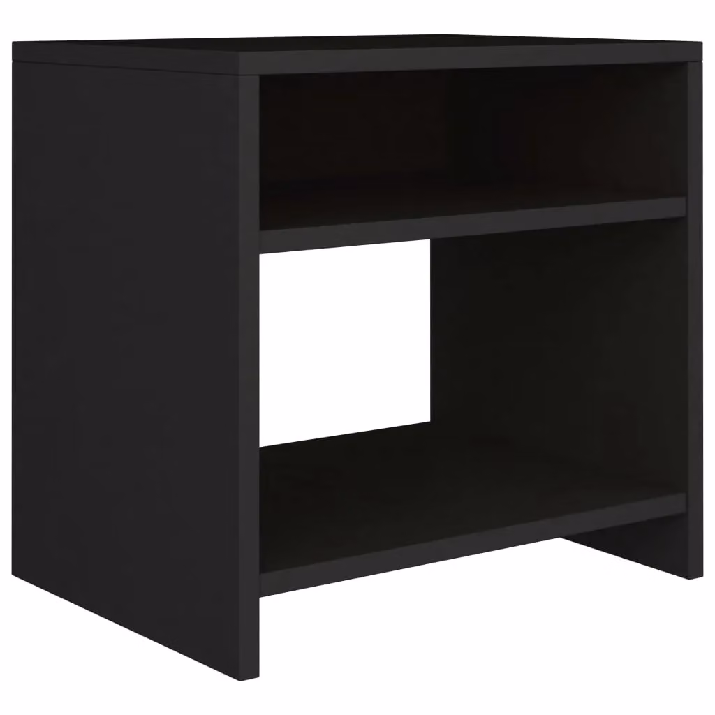 Berkfield Home Black Bedside Cabinet in Engineered Wood W/D/H: 40 x 30 x 40 cm – 2