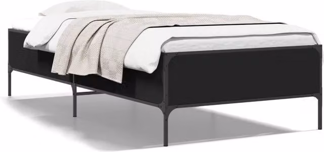Berkfield Home Single Bed Frame in Black, W/D/H: 90 x 190 cm