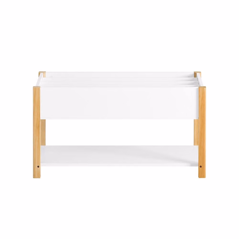 SoBuy Kids Bookcase in White, Scandinavian Style 3-Slot Storage and Open Shelf for Children's Rooms – 2