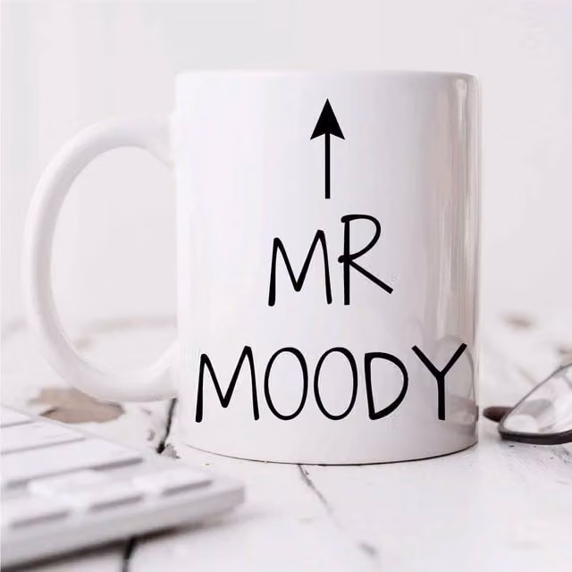 60 Second Makeover Limited Mr Moody Ceramic Mug in White
