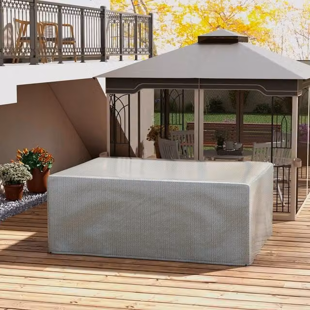 Outsunny Large Waterproof Patio Set Cover in Grey