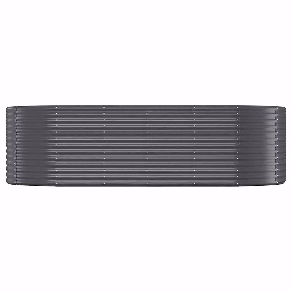 Berkfield Home Garden Powder-coated Steel Raised Bed in Anthracite Grey, W/D/H: 249 x 100 x 68 cm – 3