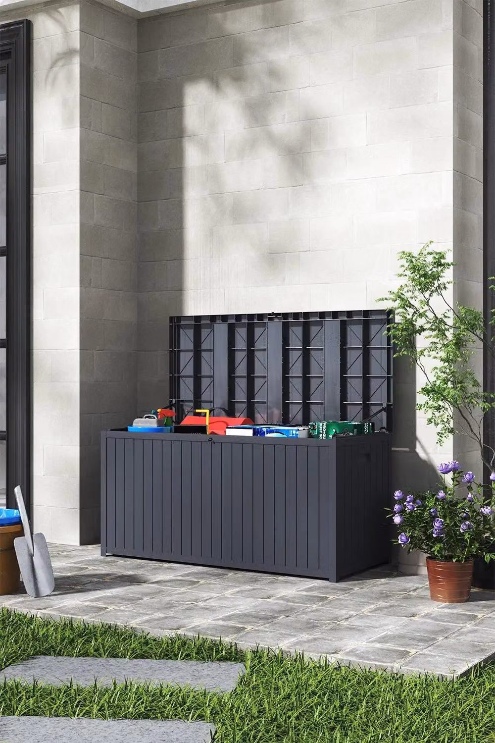 Garden Sanctuary Waterproof Outdoor Garden Storage Box in Grey – 2