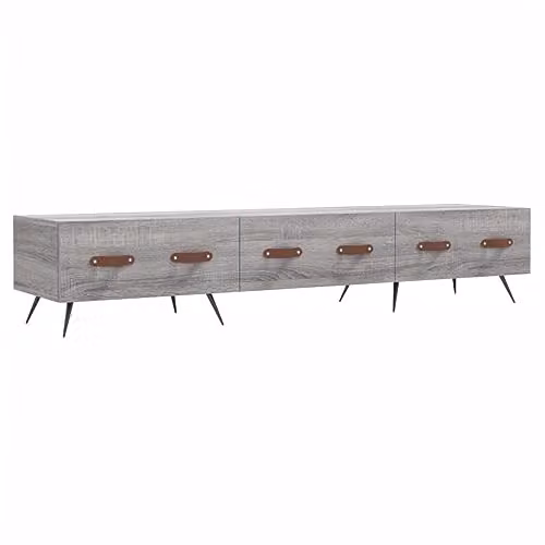 vidaXL TV Cabinet in Grey Sonoma, W: 150 cm, D: 36 cm, H: 30 cm – 1