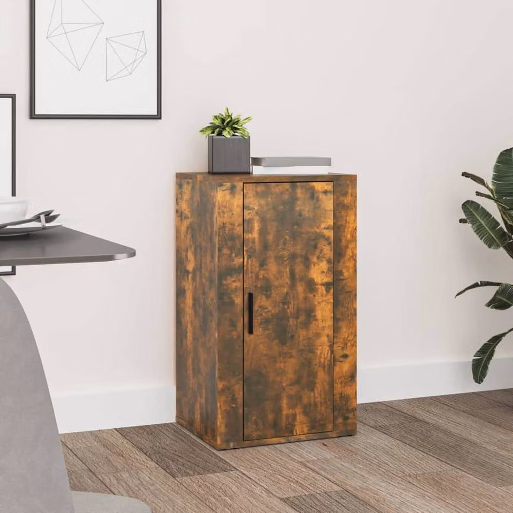 Berkfield Home Smoked Oak Sideboard in Brown, W/D/H: 40 x 33 x 70 cm – 2
