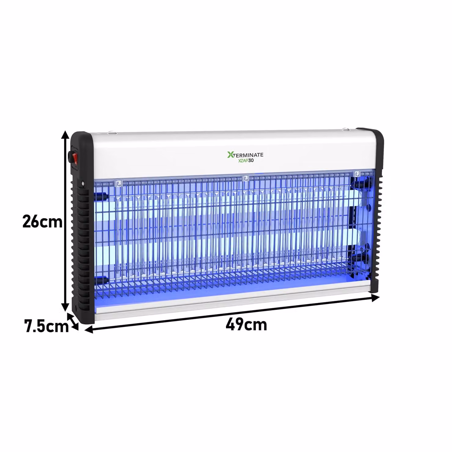 Xterminate UV LED Wall Mounted Fly Killer Zapper Unit in Silver – 5