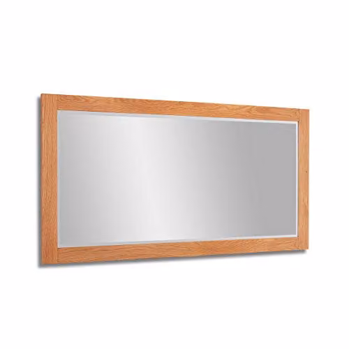 Statement Furniture Edward Hopper Rectangular Wall Mirror with Wooden Frame and Bevelled Glass, W: 140 cm, H: 70 cm, Brown – 2