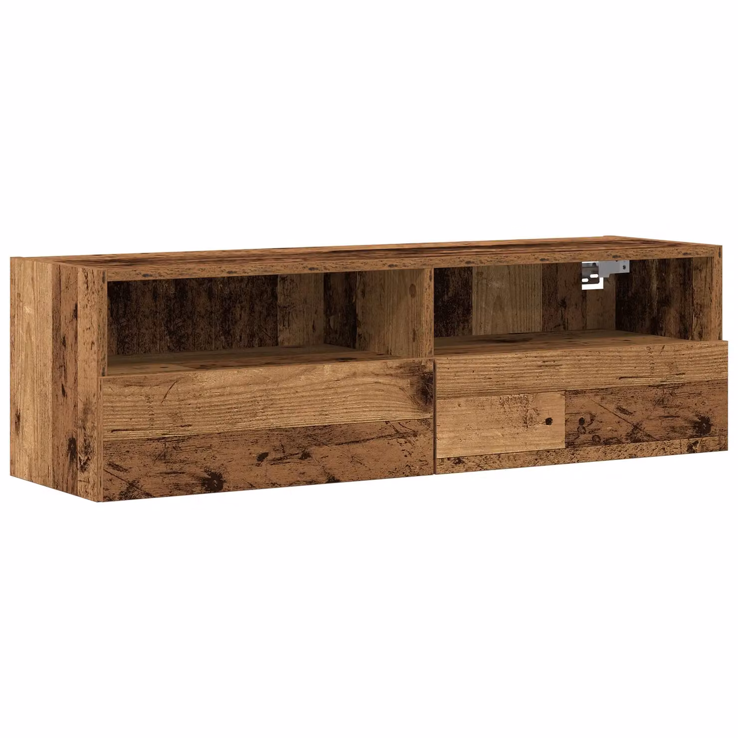 Berkfield Home Rustic Brown TV Wall Cabinet with Hinged Doors and Internal Shelves, W: 100 cm, D: 30 cm, H: 30 cm – 2