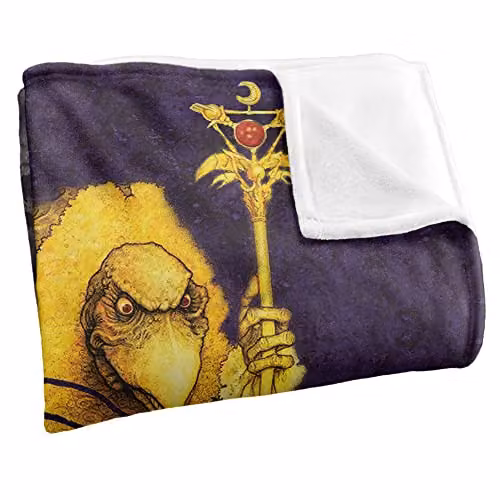 Trevco Jim Henson Dark Crystal Poster Super Soft Microfibre Fleece Throw Blanket, White, W/D/H: 152 x 127 cm – 2