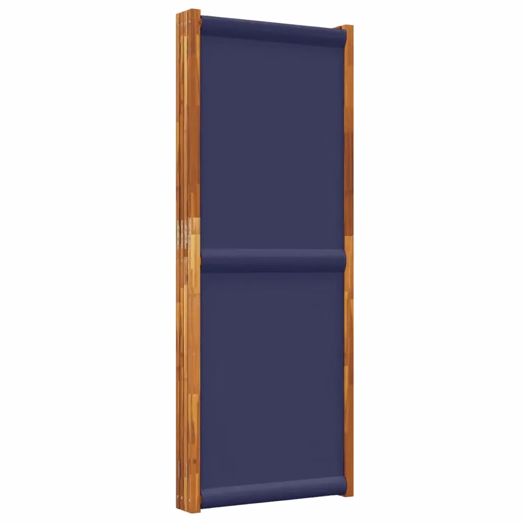 Berkfield Home 4-Panel Acacia Wood Room Divider in Blue, W/H: 280 x 180 cm – 3