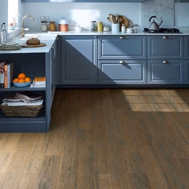 Vinyl Flooring UK Chene35 Distressed Oiled Hand Scraped Engineered Wood Plank Flooring in Brown