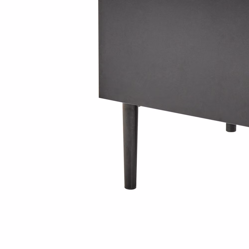 Wyld and Coco Black Ribbed Front 4-Drawer Chest of Drawers – 4