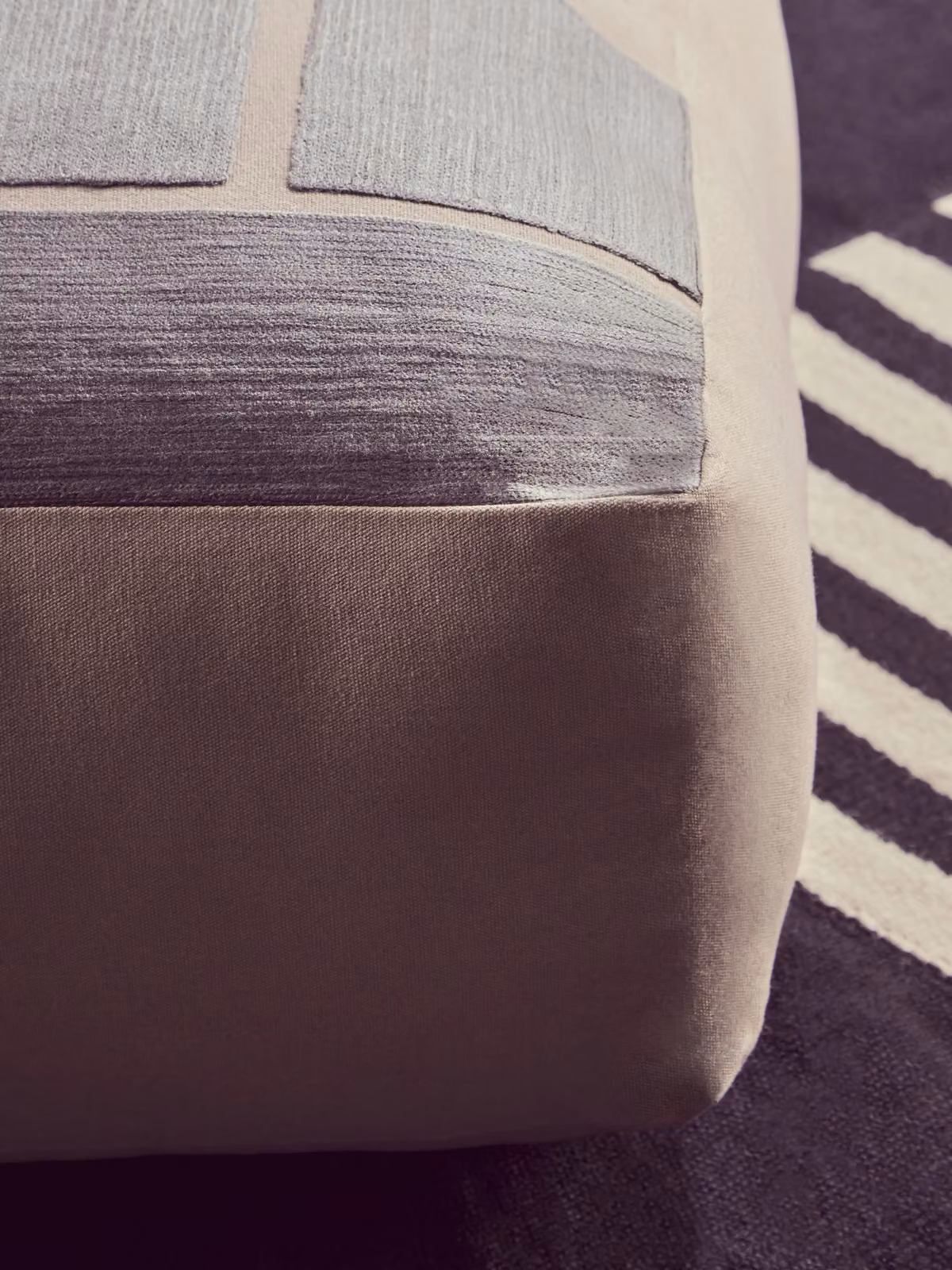 Orsina Bosie Ozella Square Cotton Floor Cushion in Grey – 3