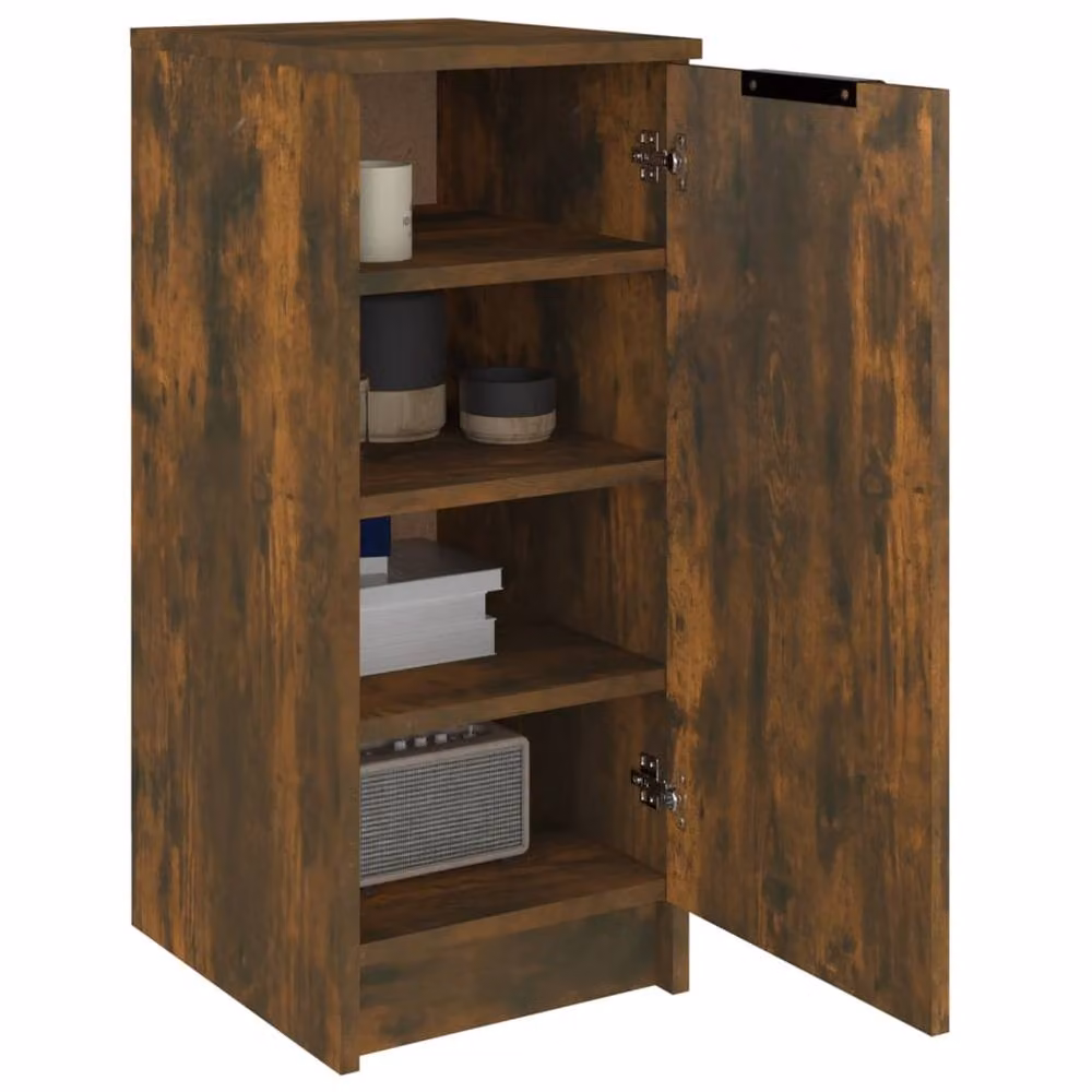 Berkfield Home Smoked Oak Shoe Cabinet in Brown, W/D/H: 30 x 35 x 70 cm – 3