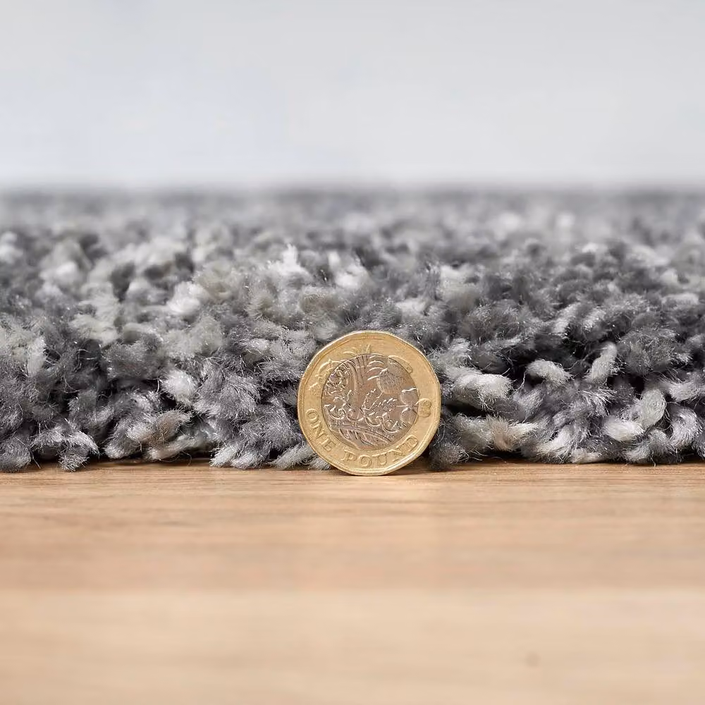 Bravich LTD Shaggy Area Rug in Dark Grey, W: 160 cm, D: 230 cm, 5 cm High Pile – 8