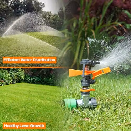 St Helens Home & Garden Metal Impulse Sprinkler with Zinc Ground Spike in Grey – 4