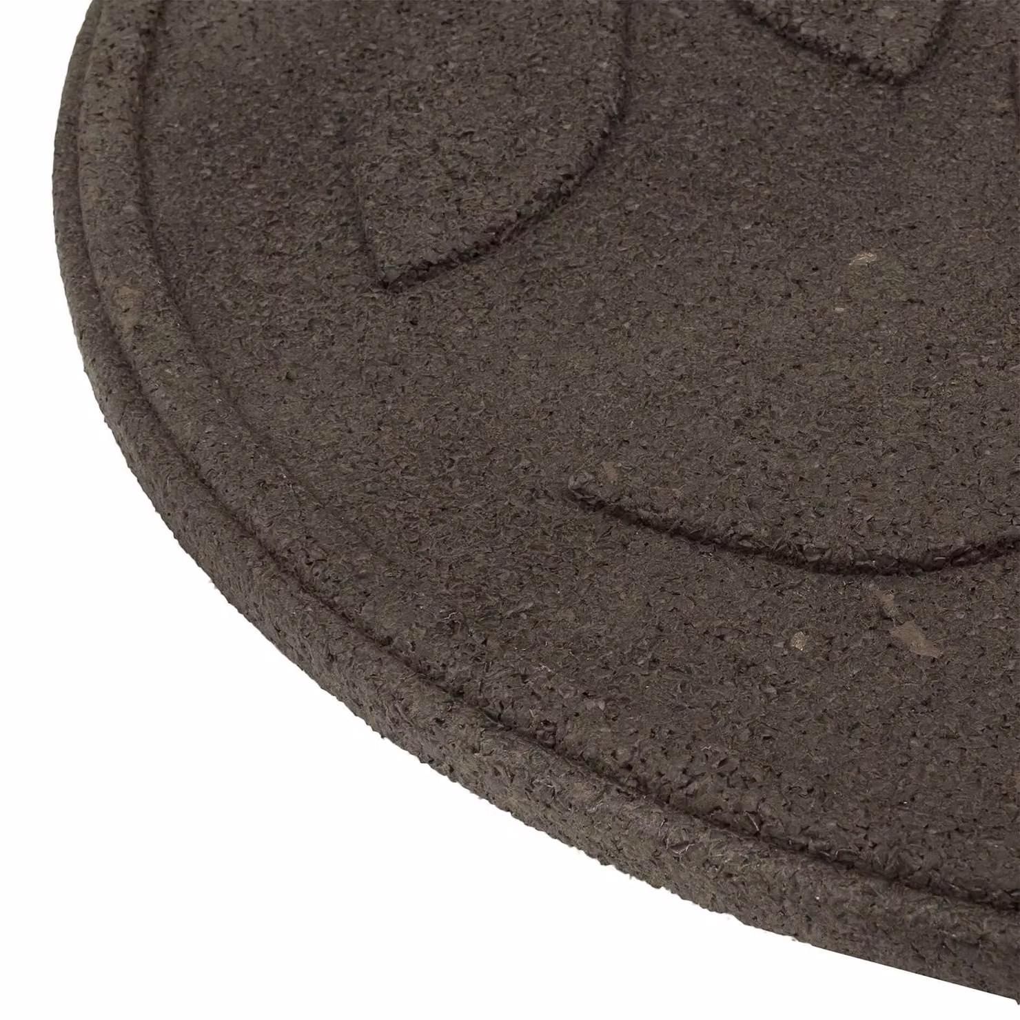 Nicoman Reversible Leaf Design Garden Stepping Stones in Brown, Set of 4, Diameter: 46 cm – 4
