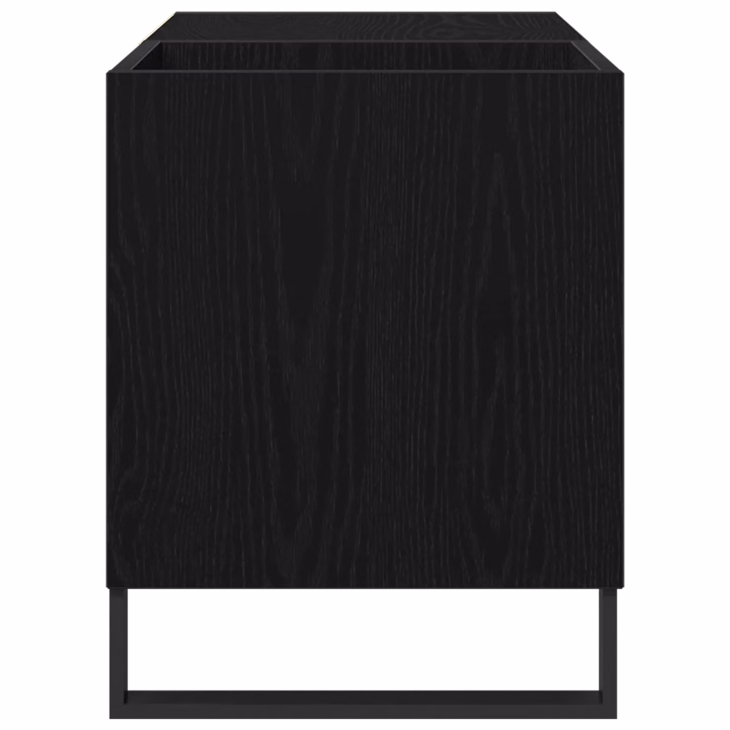 Berkfield Home Modern Record Cabinet in Black Oak, W: 84.5 cm, D: 38 cm, H: 48 cm – 4