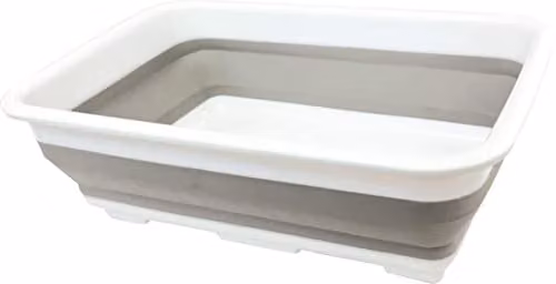 St Helens Home and Garden 7L Collapsible Washing Up Bowl in White – 1