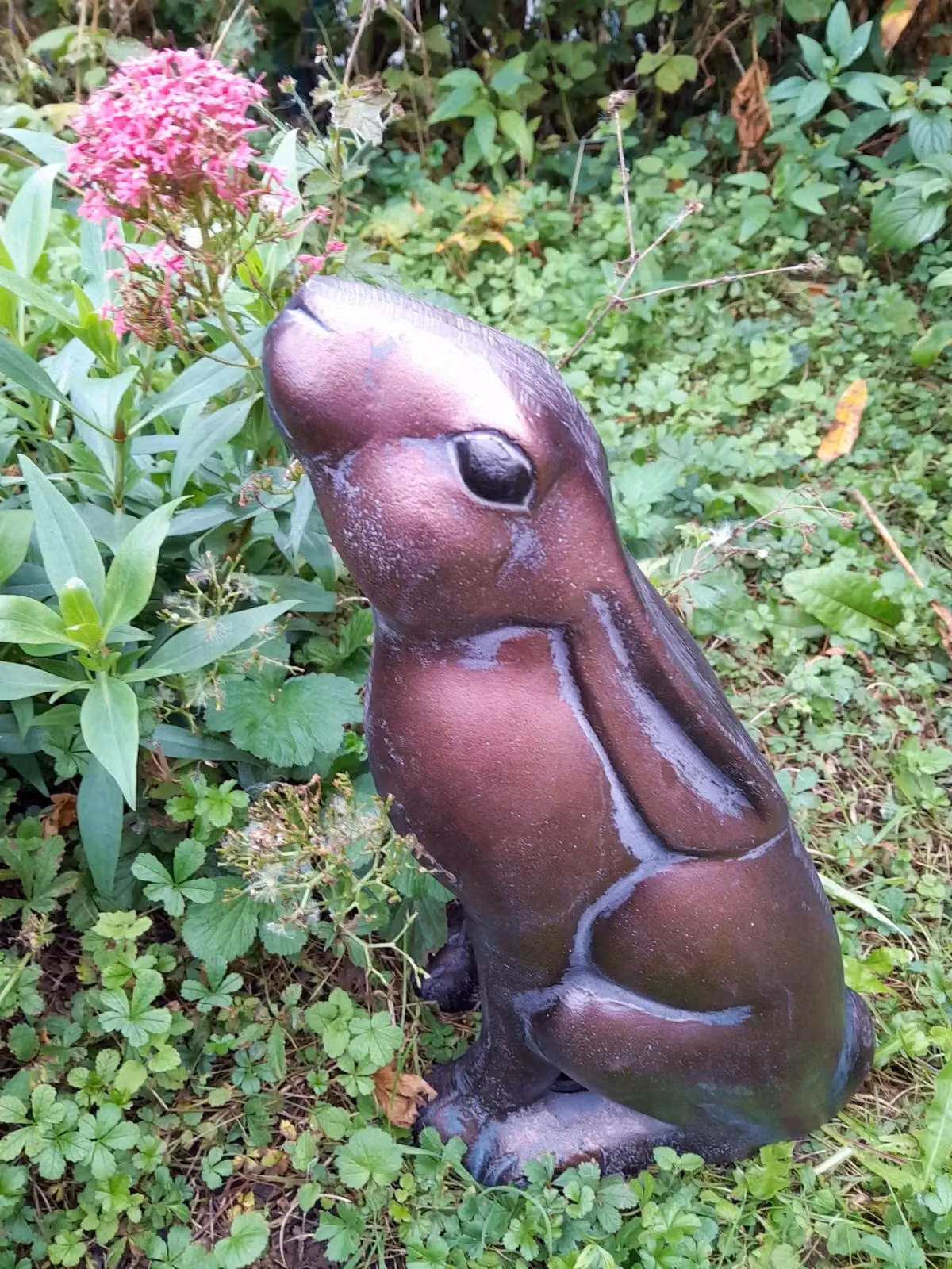 Inspirational Gifting Bronze Moongazing Hare Metal Garden Sculpture Ornament – 4
