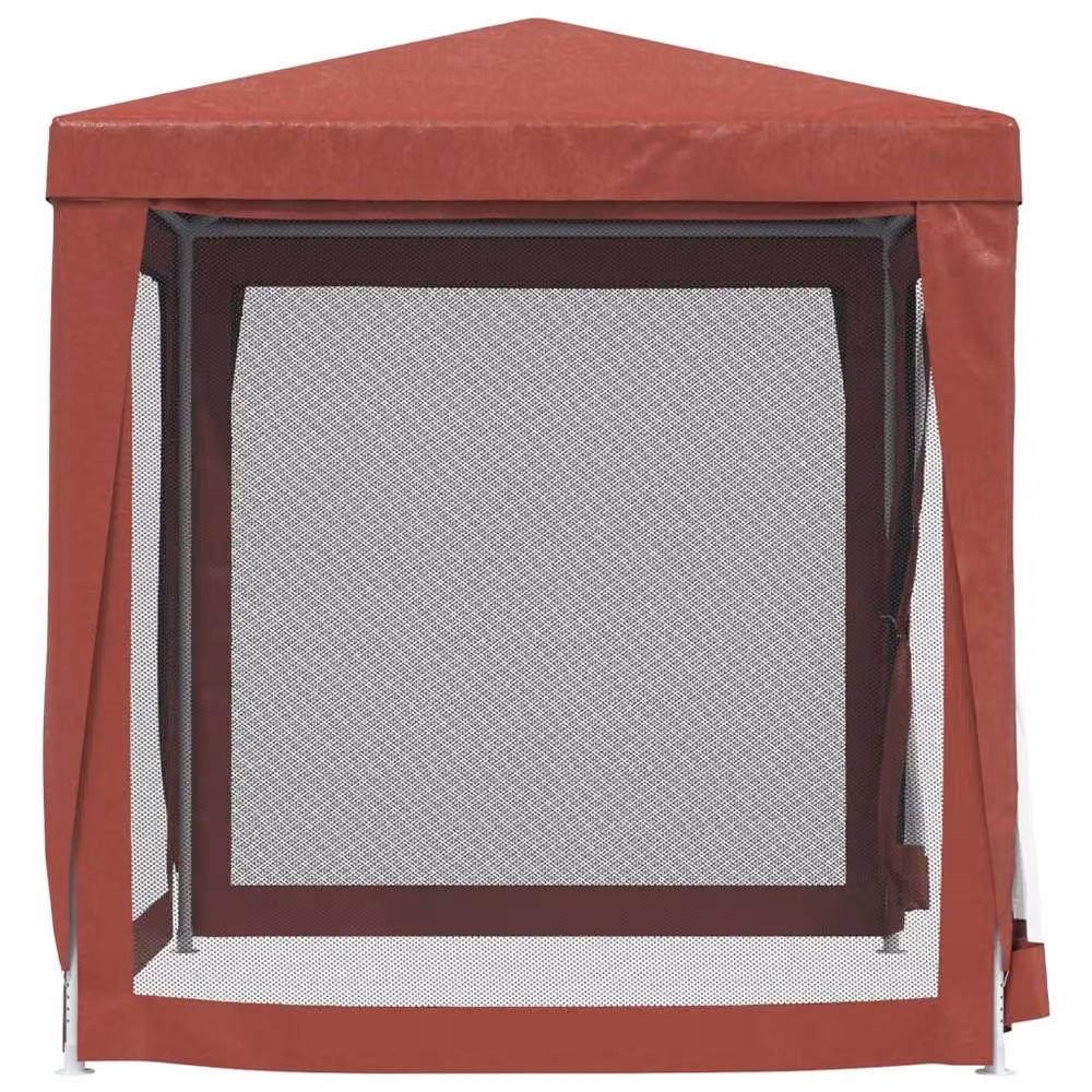 Berkfield Home Red Party Tent with 4 Mesh Sidewalls, W/D: 200 x 200 cm – 4