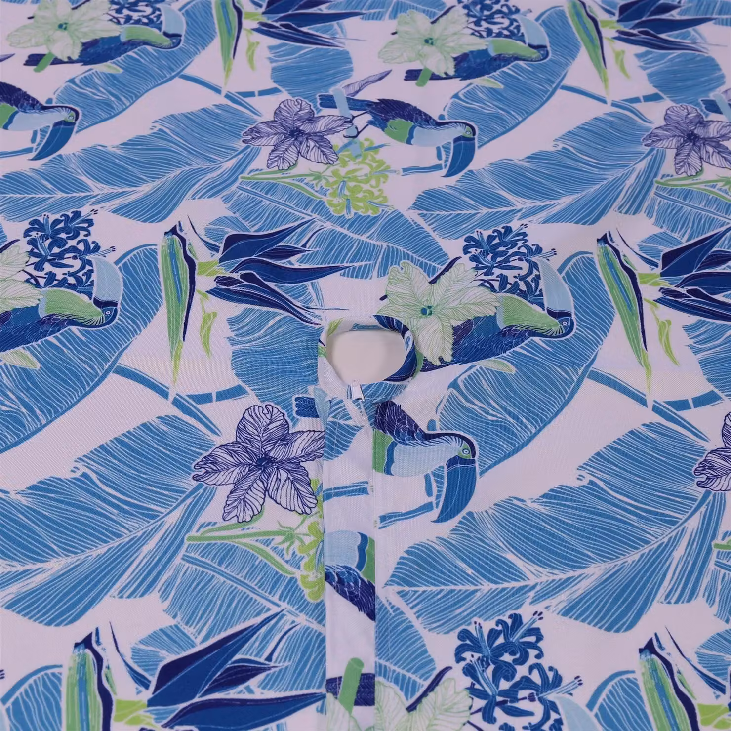 Alan Symonds Toucan Parrot Blue and Multicolour Water Repellent Outdoor Table Runner, W: 35.56 cm, L: 274.32 cm – 2
