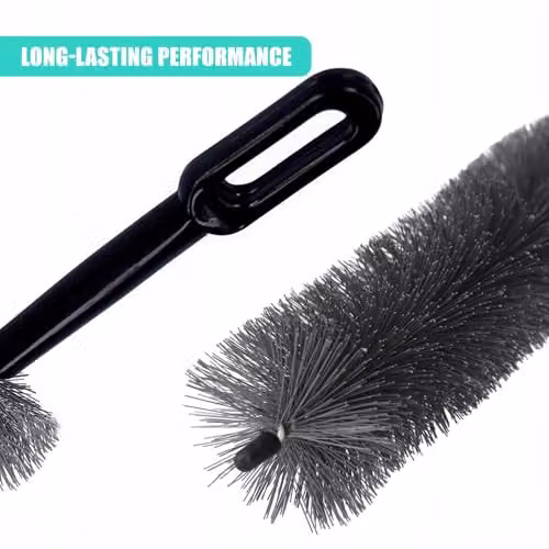 GEEZY Set of 2 Black Radiator Cleaning Brushes, 71 cm Long Flexible Bristle Dusters – 4