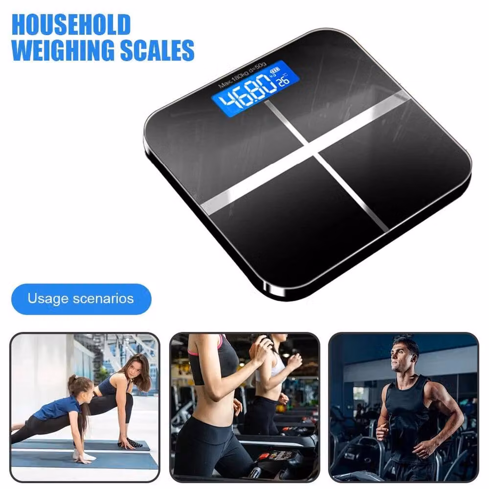 FLAVORA Digital High Precision Body Weight Bathroom Scales in Black – 4