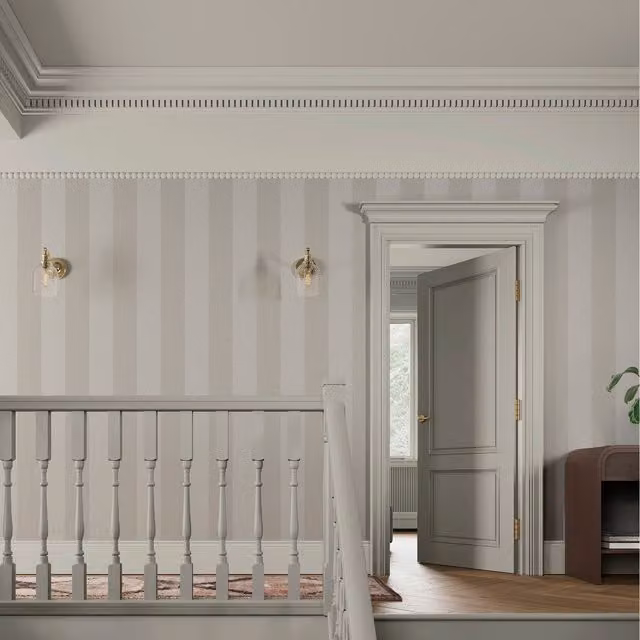 A.S. Création Superfresco Easy Regent Stripe Wallpaper in Beige and Stone