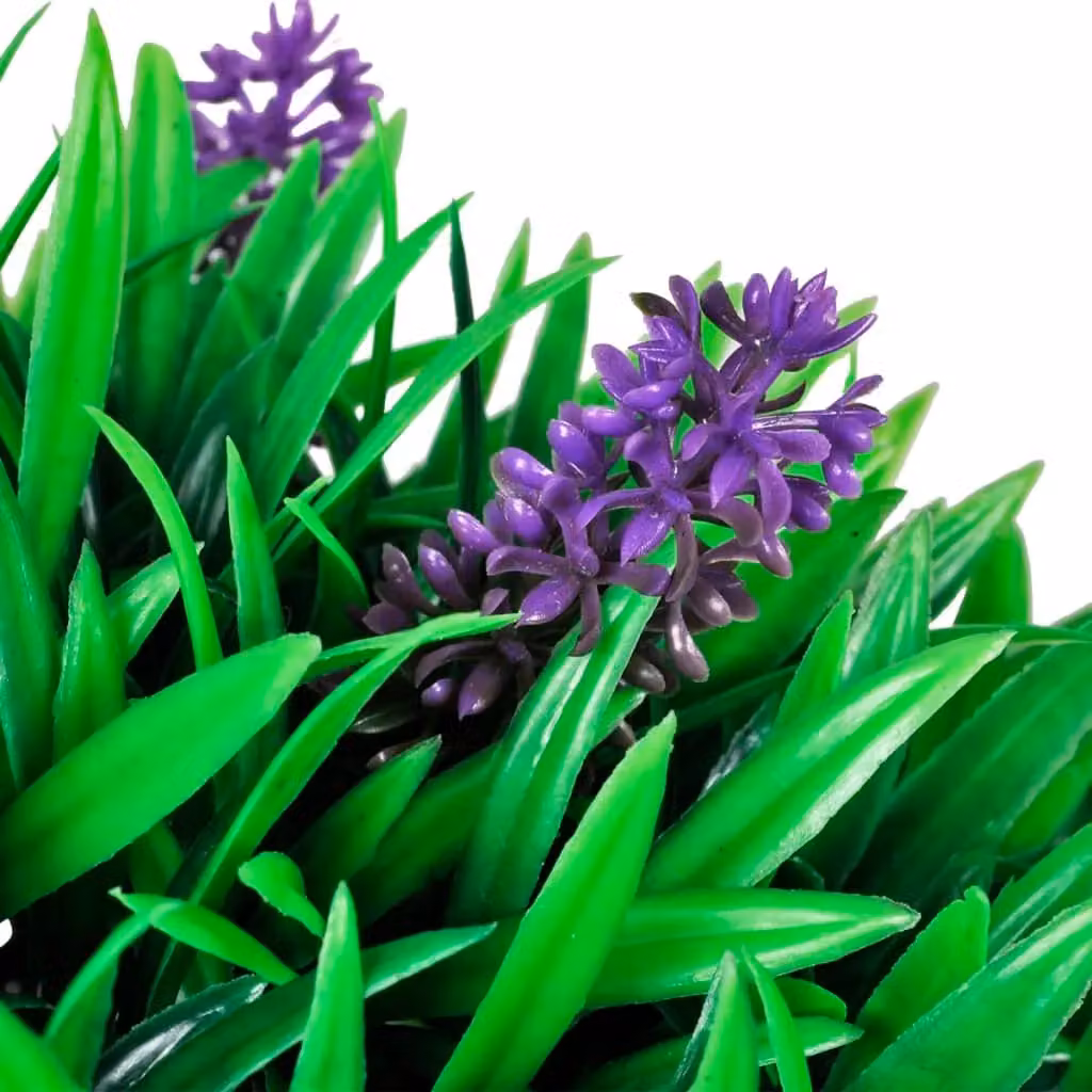 Berkfield Home Set of 2 Artificial Green Boxwood Balls with Purple Lavender, Height: 30 cm – 3