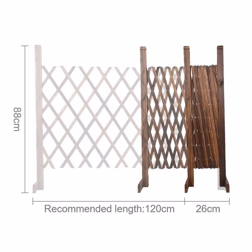 Nordara Brown Wooden Expanding Garden Trellis Freestanding Screen Divider W/H: 140 x 90 x 190 cm – 2