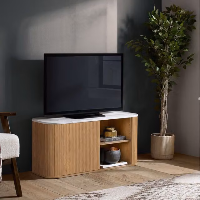 Birlea Kagu Small Oak TV Unit in Brown