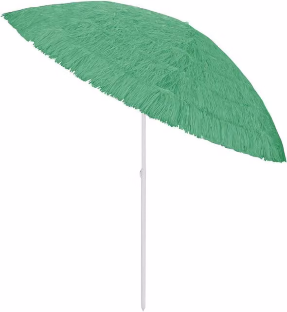 Berkfield Home Hawaii Beach Umbrella in Green with Polyester Canopy, Diameter: 300 cm – 1