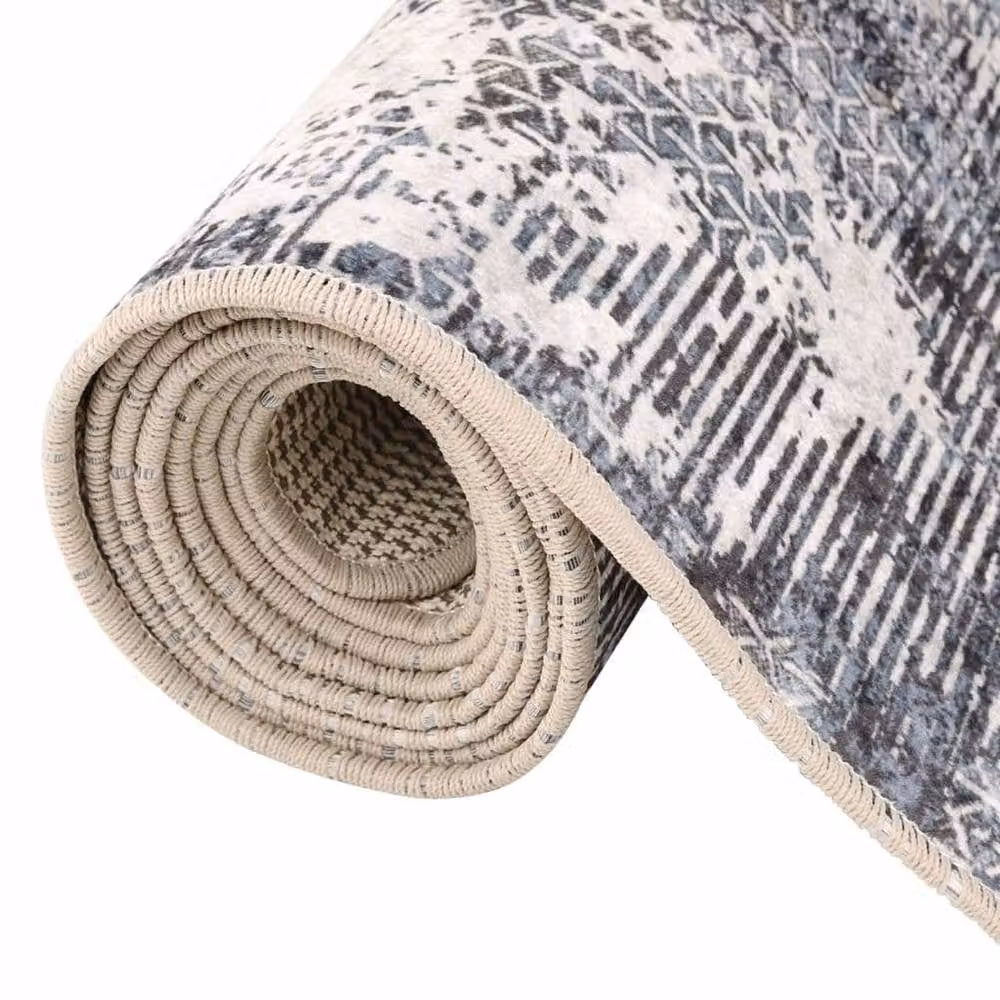 Berkfield Home Washable Multicolour Abstract Rug with Anti Slip and Sound Absorbing Properties – 2